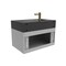 Castello Usa Nile 30-inch Gray Vanity Set with Black Top and Gold Handles CB-MC-30G-GLD-2053-BL - alternate 4